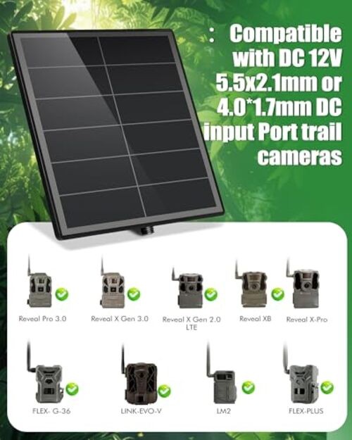 Solar Panel for Trail Camera - 6000mAh Battery, 1 Pc trail camera solar panel