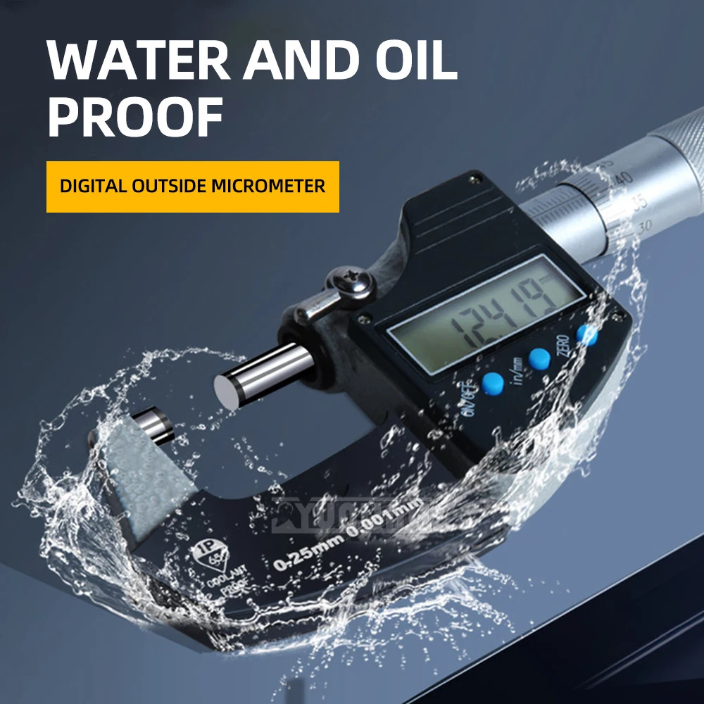 Digital Outer Diameter Micrometer 25~25mm High Precision 0.001 Spiral Micrometer