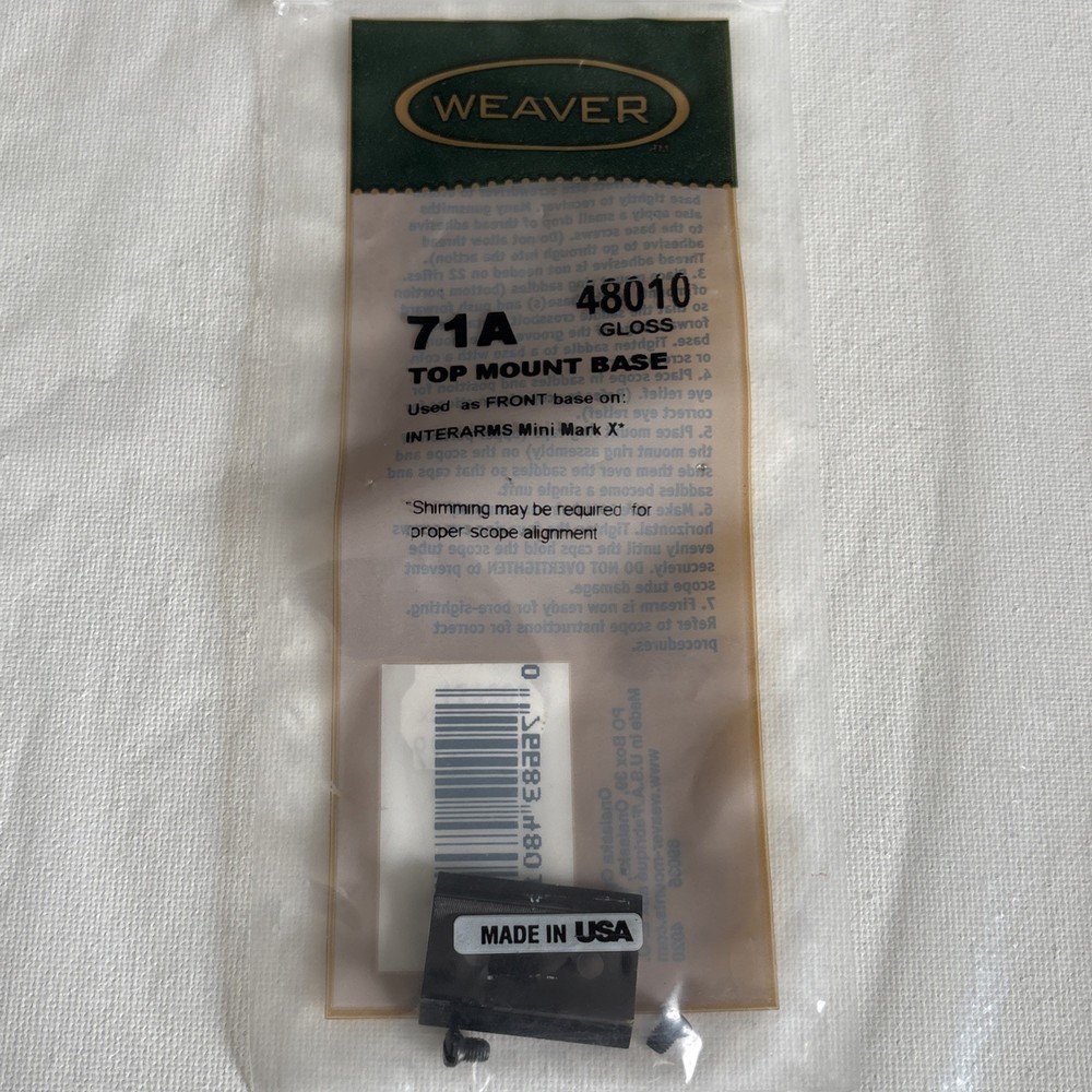 Weaver Top Mount Base #71A