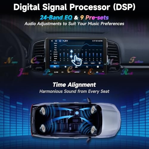 9" Android Double-DIN Car Stereo with 1080P Dashcam & Backup Camera, Wireless