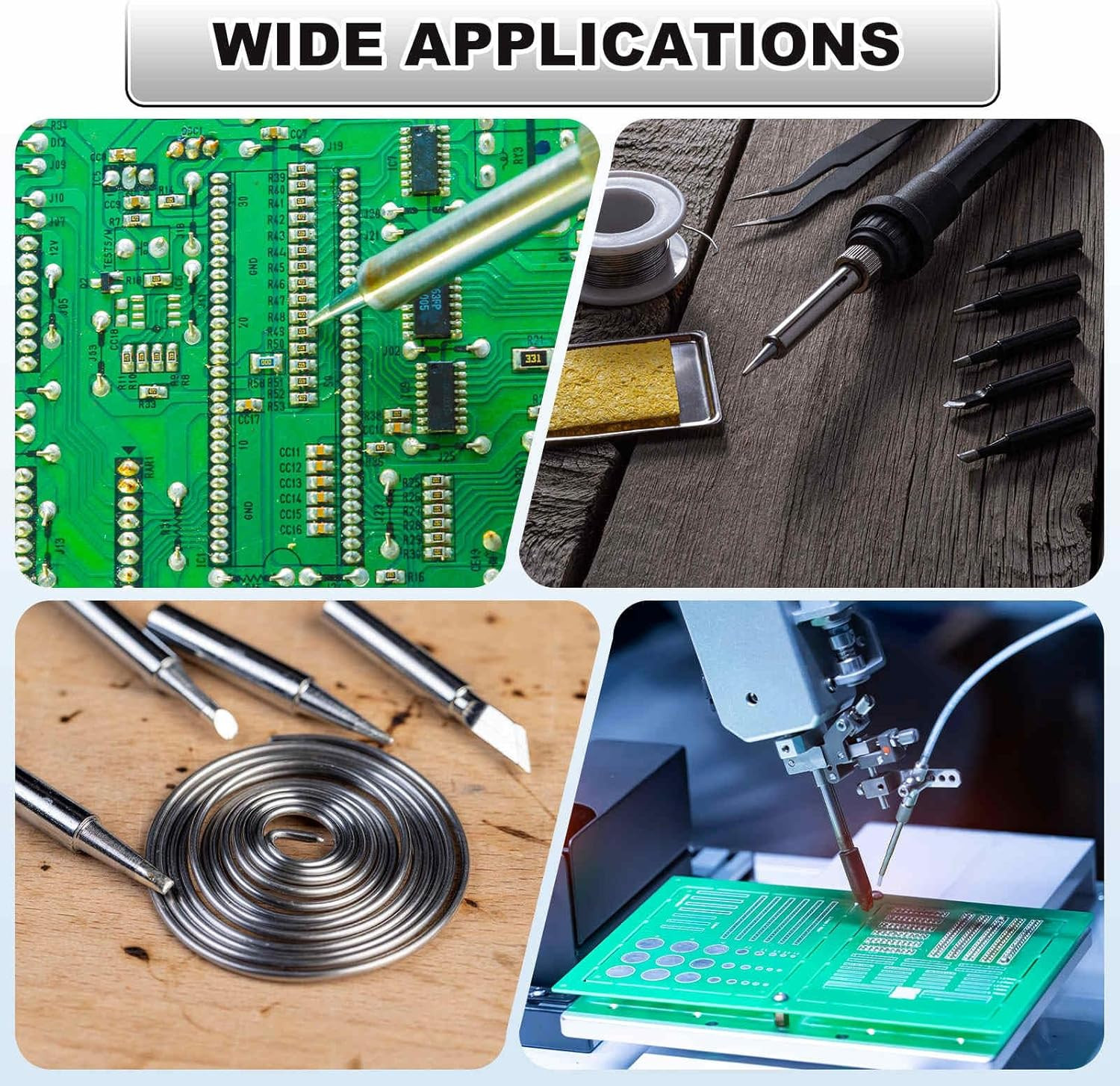 Pack of 10 900M Solder Tips Internally Heated Soldering Tips with Cleaning Sp...