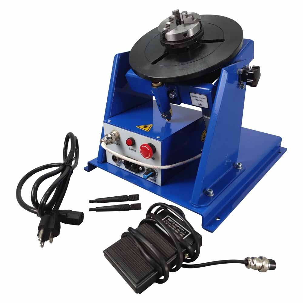 110V 65mm Chuck Welding Positioner Rotatable Stepless Speed Regulating Positione
