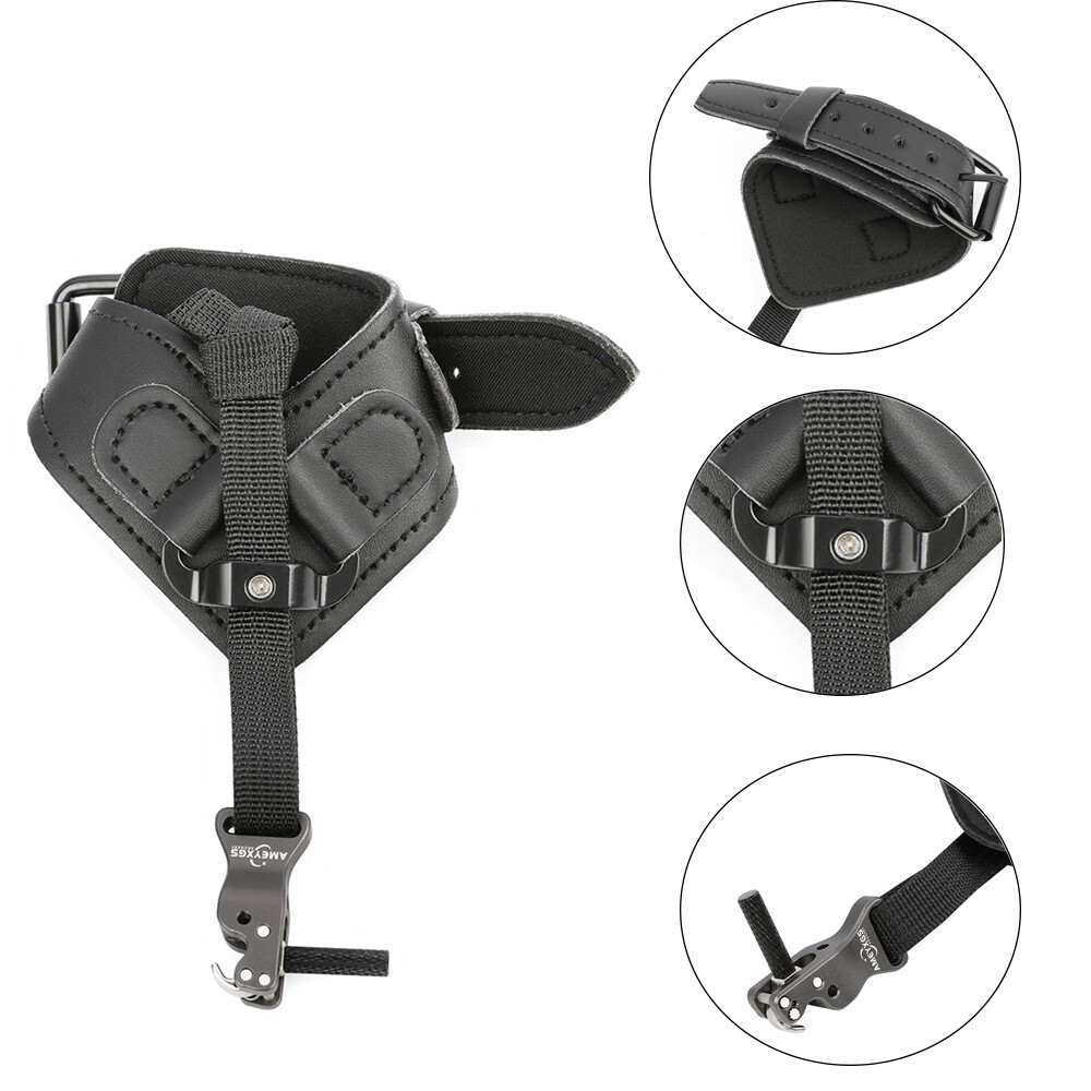 Archery Wrist Release Aids Caliper Adjustable Strap Shooting Trigger Compoundbow