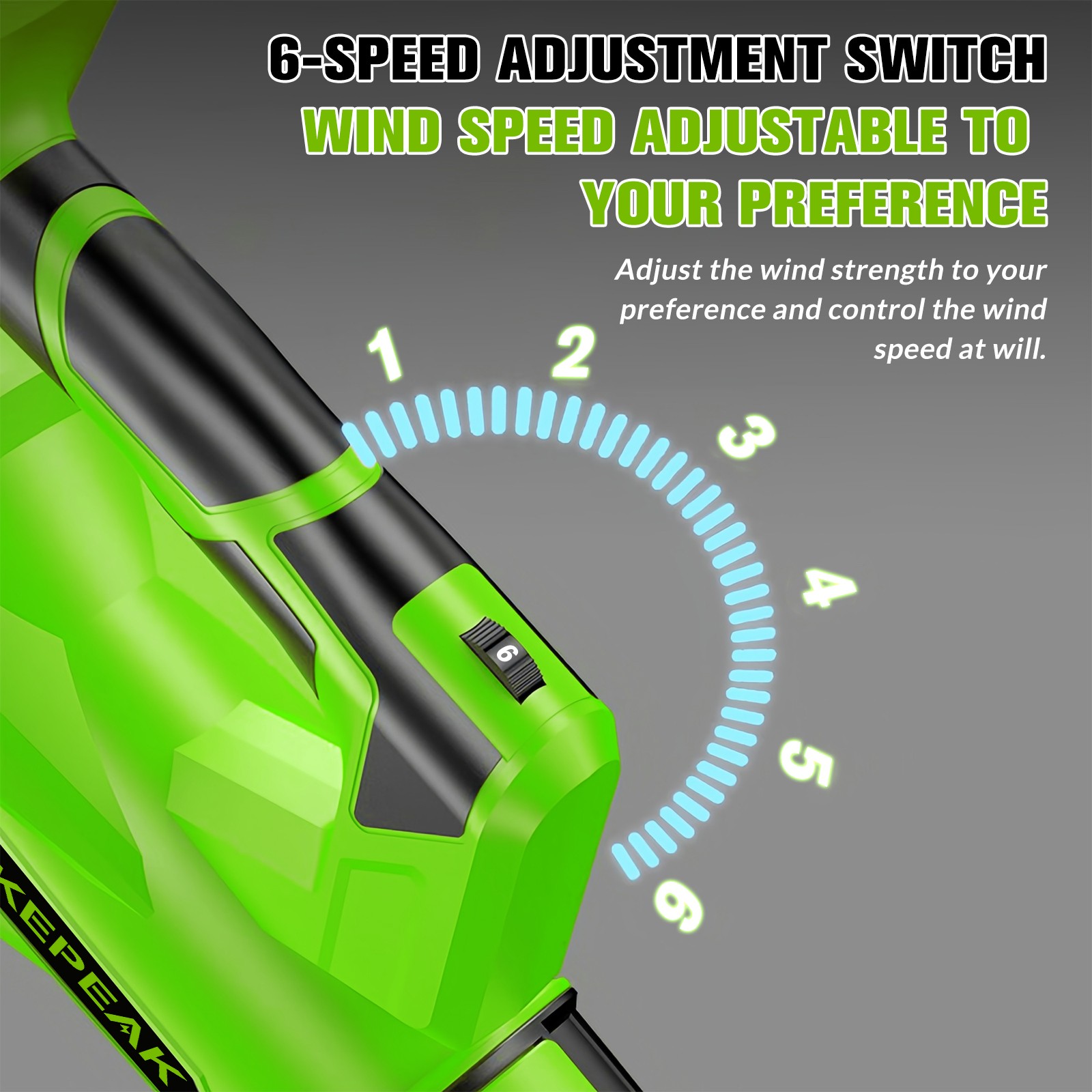 New Cordless Leaf Blower 650CFM/280MPH & 6 Speed Levels Electric w/2 Batteries