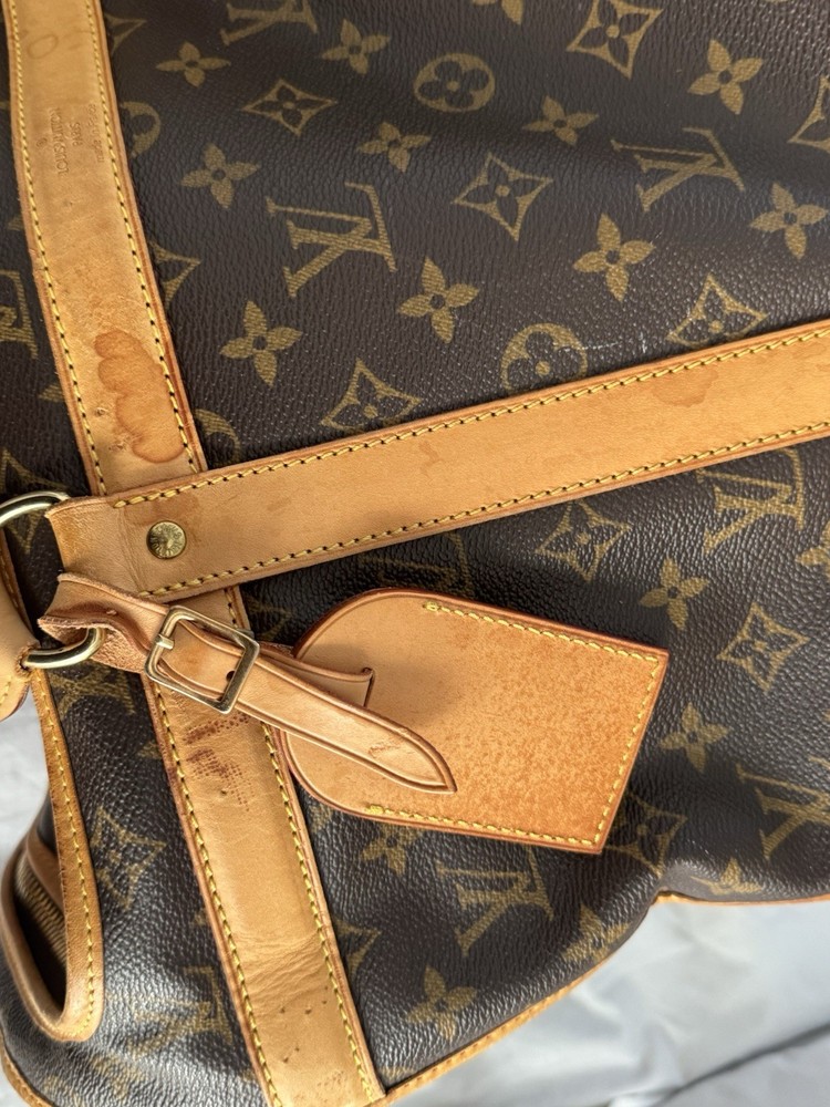 Louis Vuitton Monogram Airline Dog Carrier Medium Brown Leather