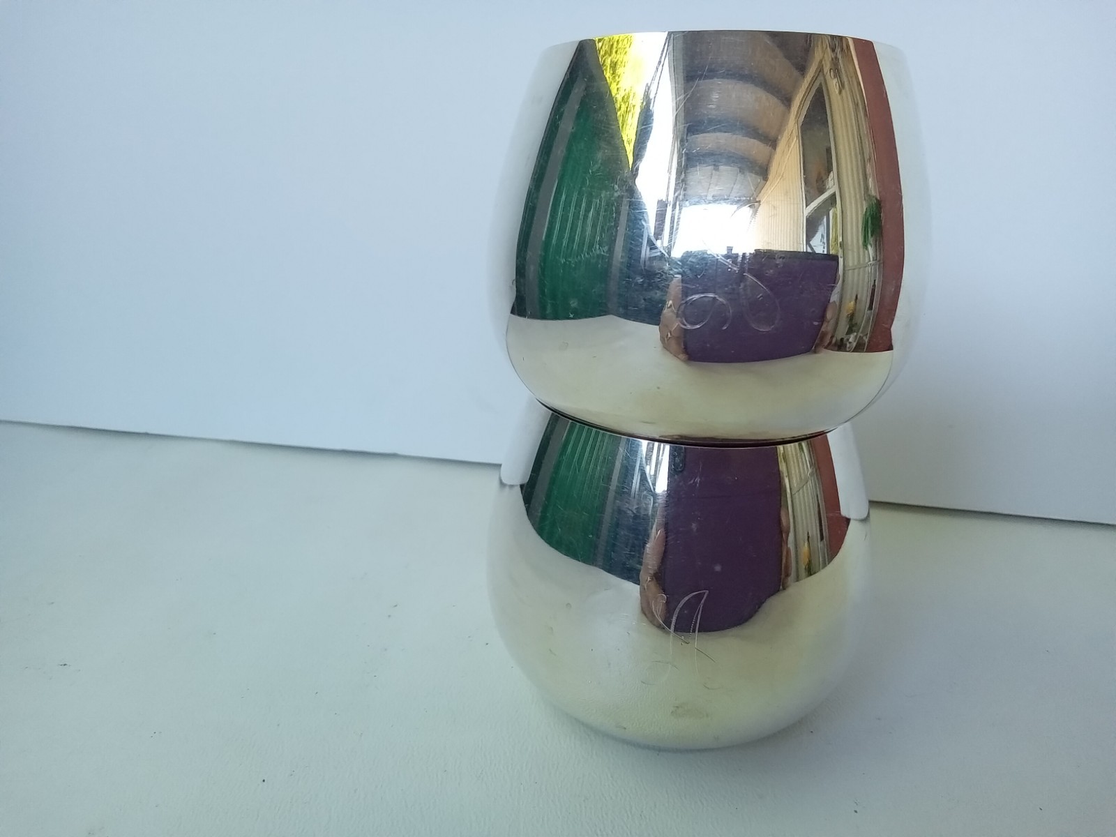 STERLING SILVER W.M. ROGERS SILVERPLATED CORDIAL BRANDY CUPS MONOGRAMMED "A"