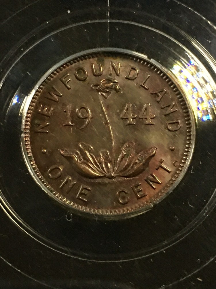 1944C CCCS Graded, Newfoundland Small ¢1 Cent, **MS-63** #3480