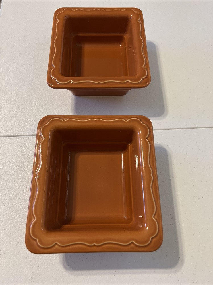 Hall PanAramics Orange￼ Sixth Size Square ￼Bowl