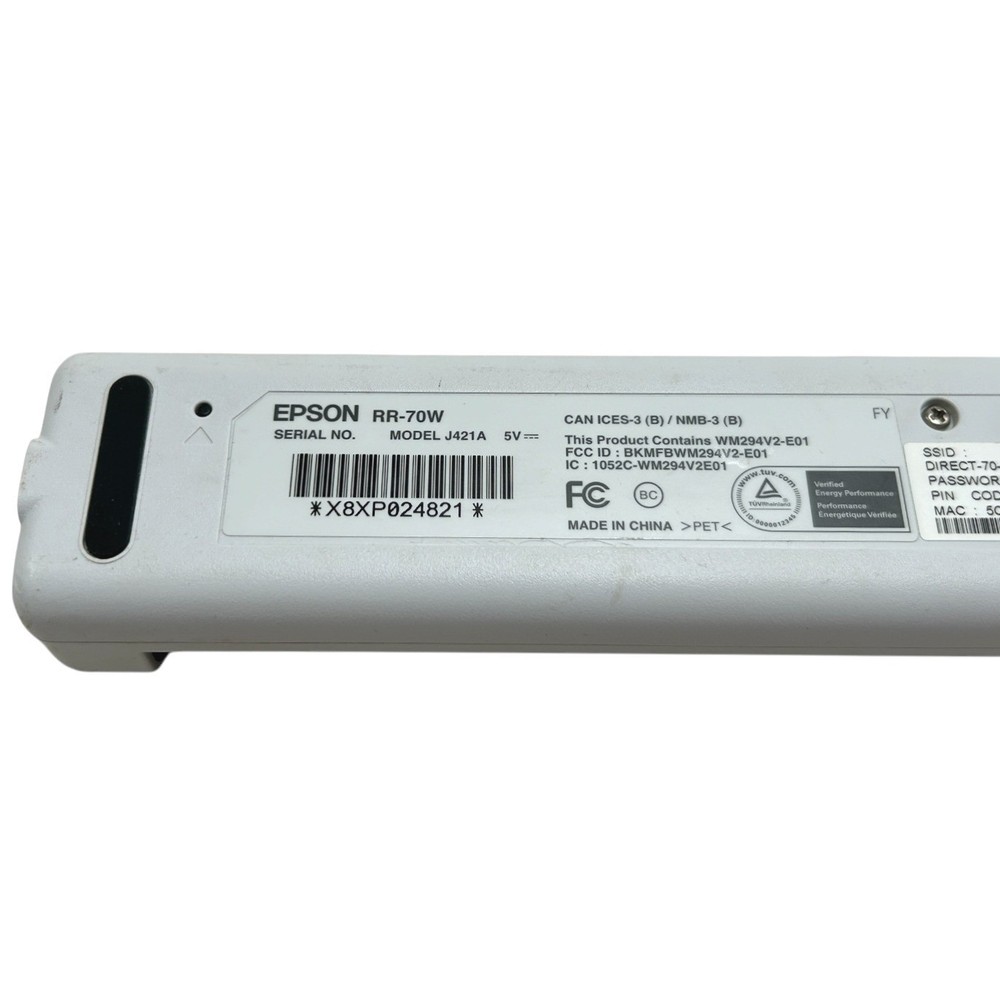 Epson RapidReceipt RR-70W Wireless Portable Document Scanner White TESTED WORKS