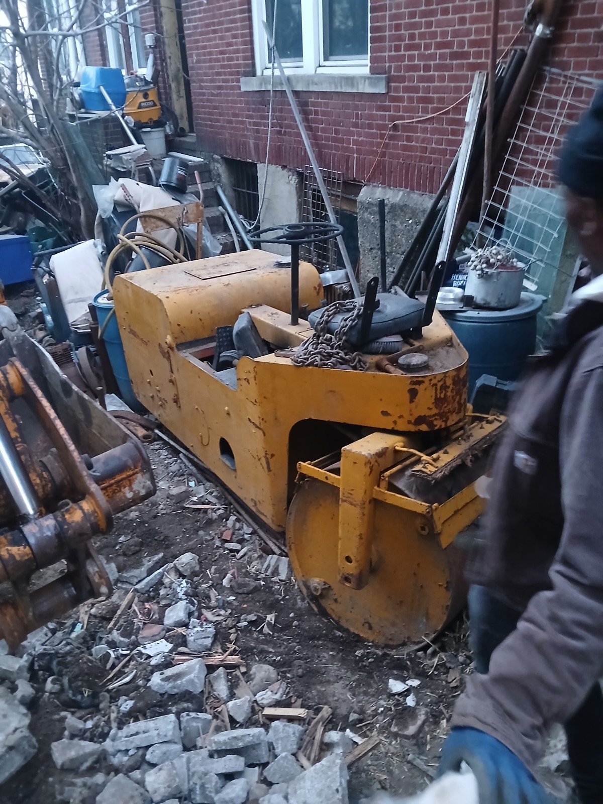 Yellow Tandem Smooth Drum Static Asphalt Roller Compactor