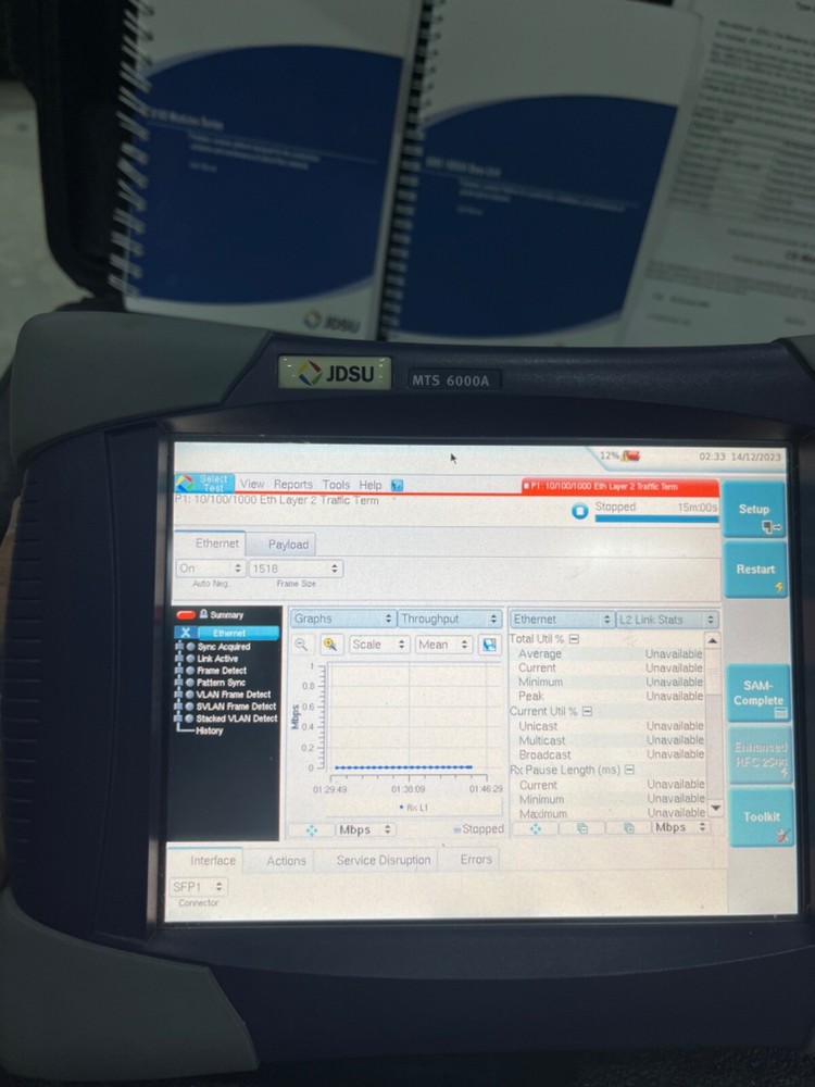 OTDR JDSU VIAVI MTS 6000A with