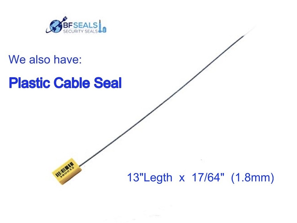 Plastic Seal PULL TIGHT 200 pcs, Barcode,Numbered, Blue Color, 15 3/4"