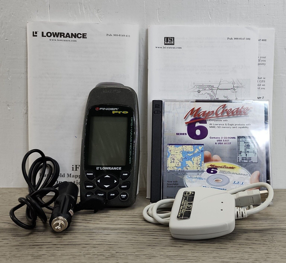 Lowrance iFinder Pro GPS+WAAS Receiver w/Manual - Includes Map Create 6 & Reader