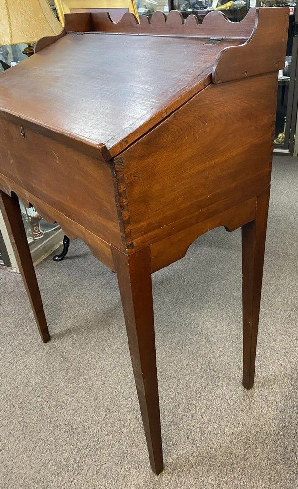 Early 19th c Dovetailed Walnut Standing Desk