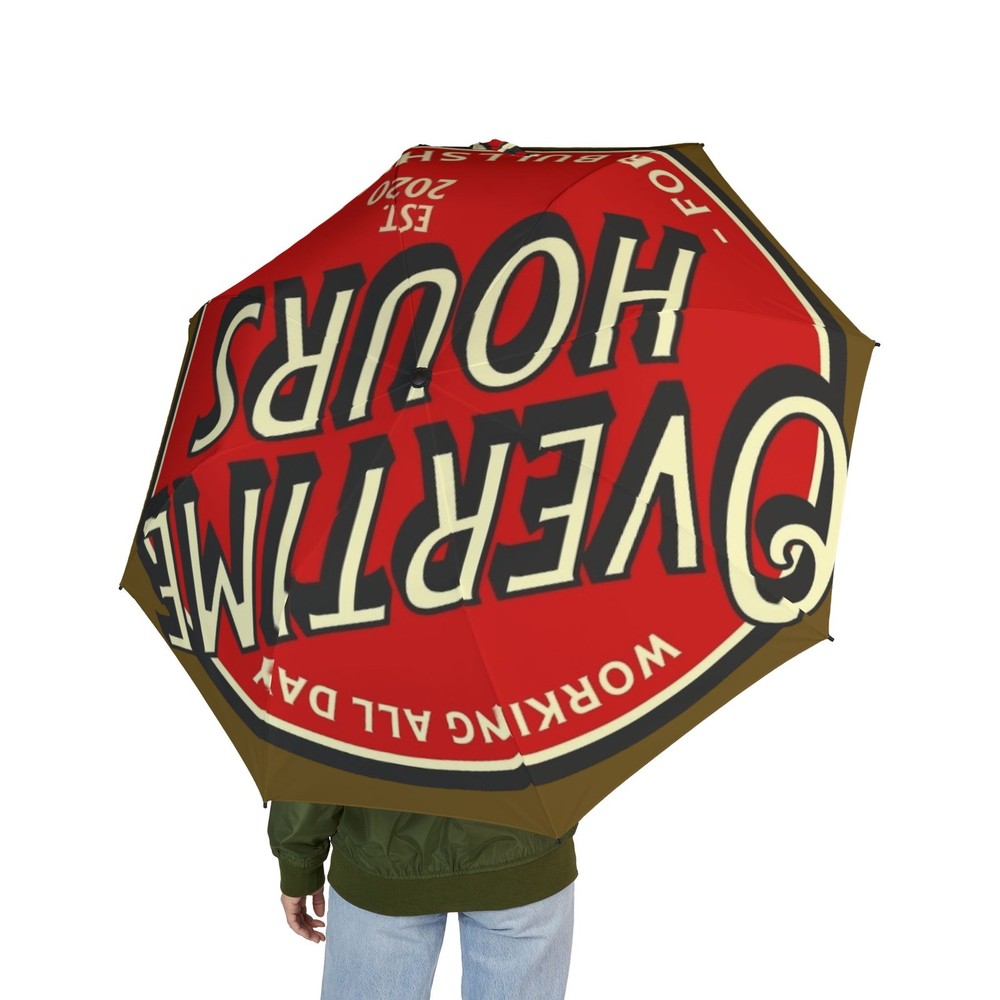 Retro Red Parking Time Sign Umbrella
