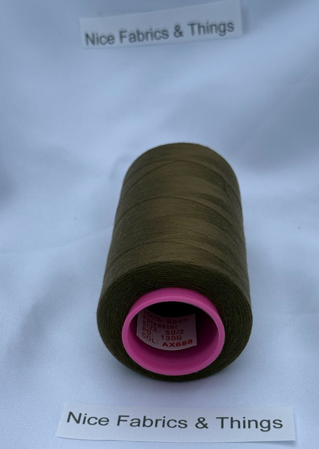 50 Spools -Brown AX 688 Multi Purpose Sewing Thread