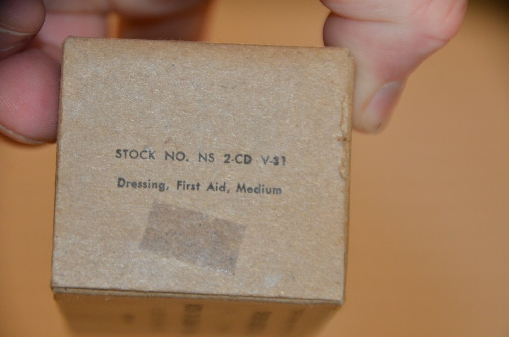 WWII U.S. ARMY STOCK NO. NS2-CD-V-31 MEDIUM FIRST AID DRESSING, STILL SEALED (3)