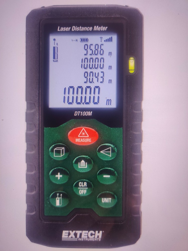 EXTECH DT100M Laser Distance Meter,330 ft.