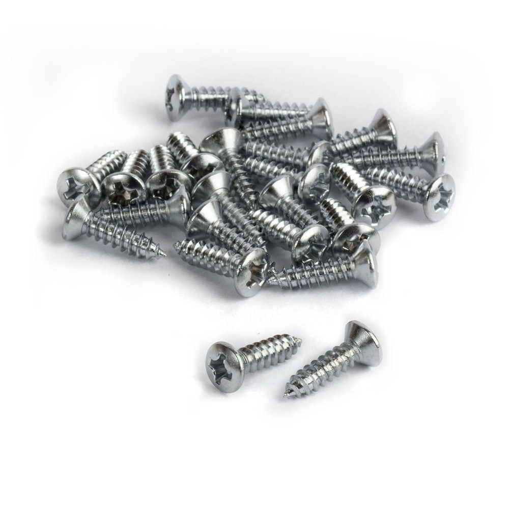 StewMac Pickguard Screws for Fender, Chrome - 25 Pack