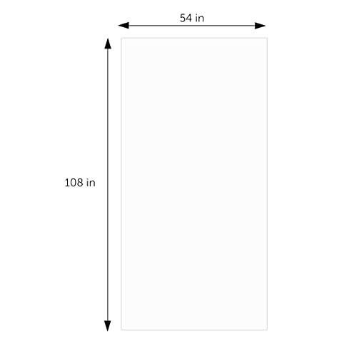 2 Rectangular Tablecloths, BPA-Free Plastic, 54 x 108 Inch, 2 Pack White