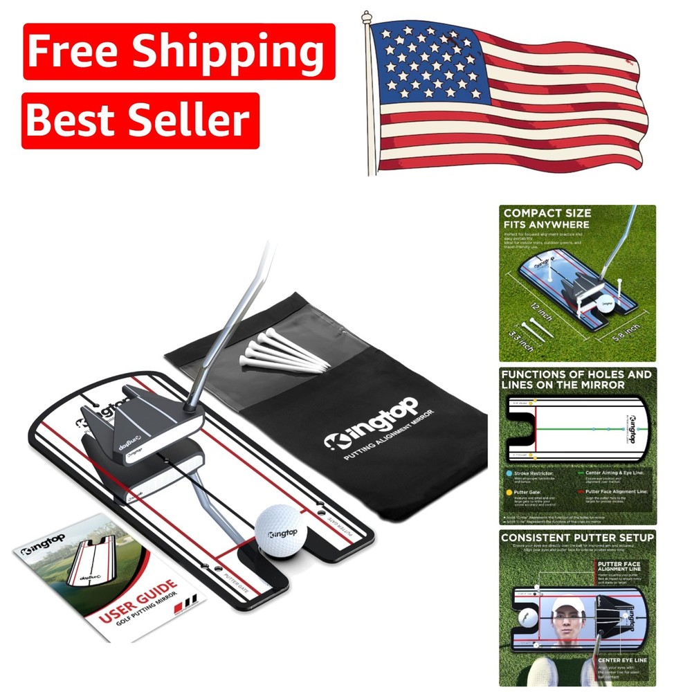 Durable Acrylic Golf Putting Mirror - Master Your Alignment Anywhere, Anytime