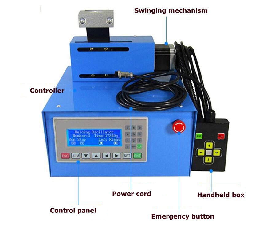 110V Automatic Welding Oscillator PLC Control 80mm Linear Type Welding Swapper