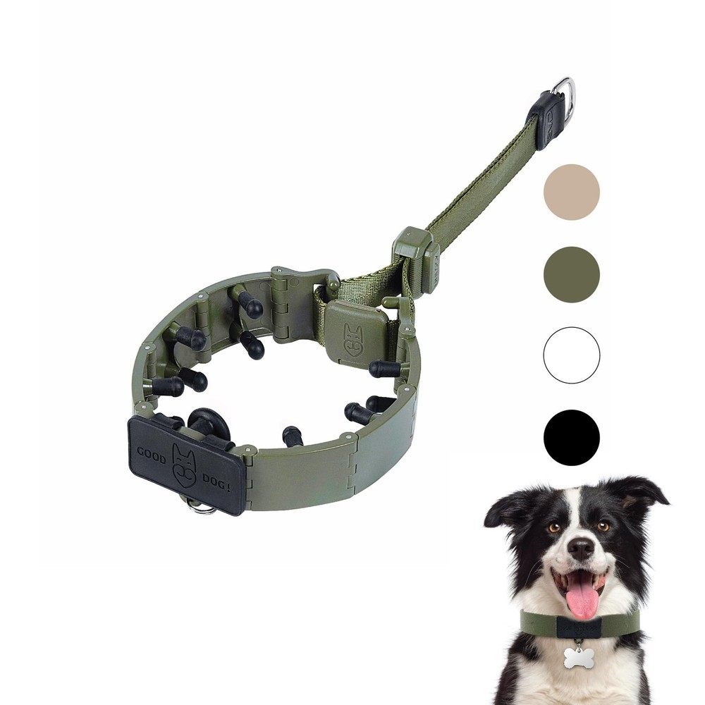 SVD.PET Dog Prong Collar for No-Pull Training, Medium, Army Green