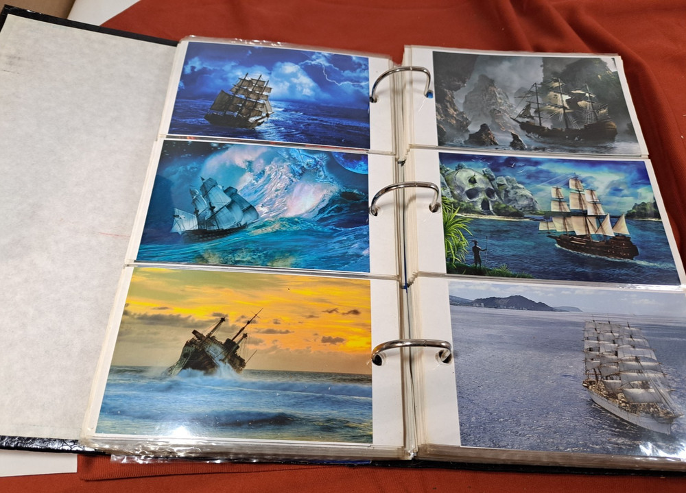 BLACK ALBUM W/100 FULL COLOR LIGHTHOUSES, 249 SHIPS