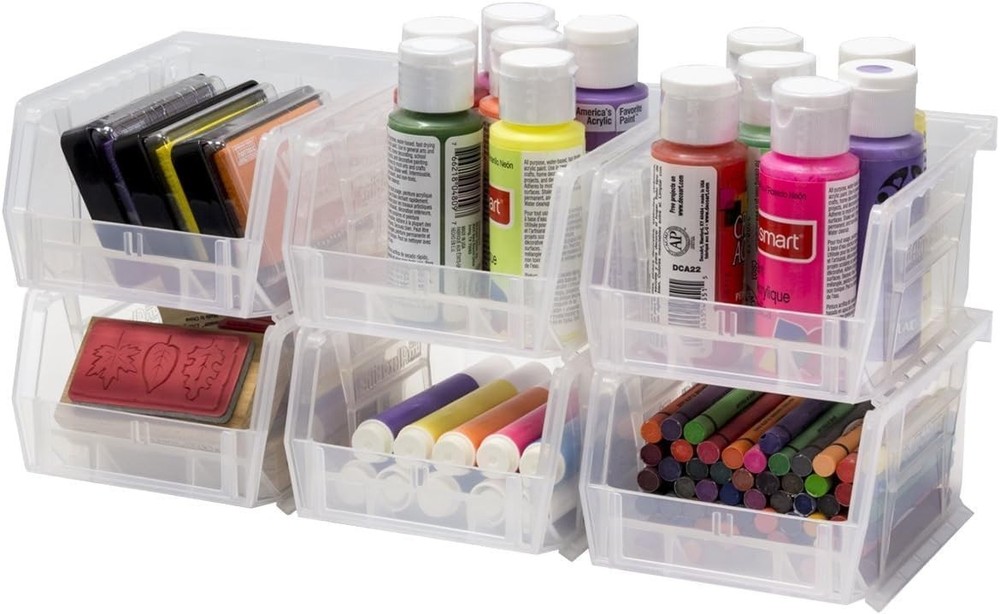 30210 AkroBins Plastic Storage Bins, Space-Saving Stackable Bins for Garage, ...