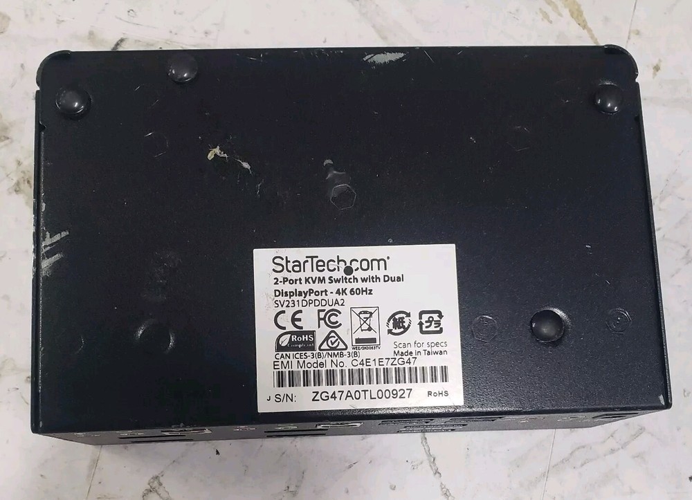 StarTech SV231DVGAU2A 2-port Dual VGA USB KVM Switch No Adapter
