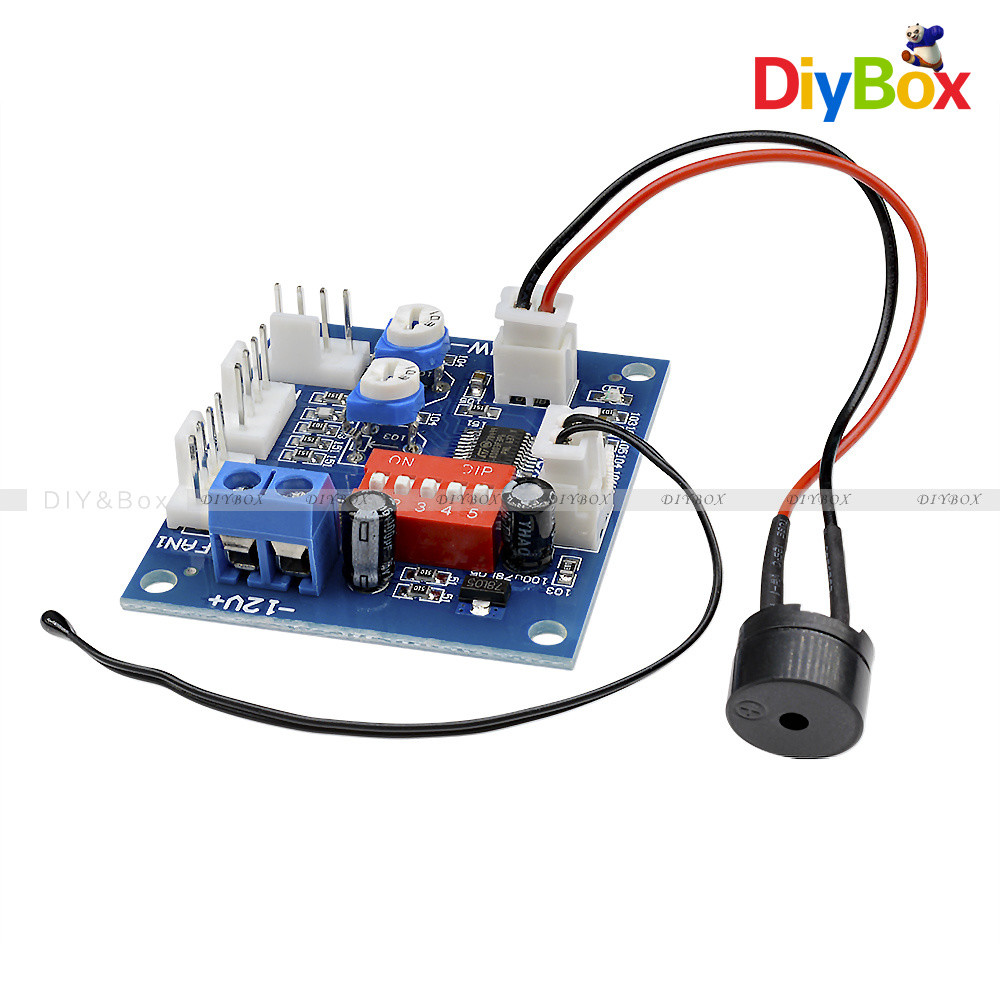 12V PWM PC CPU Fan Temperature Control Speed Controller Module High-Temp Alarm