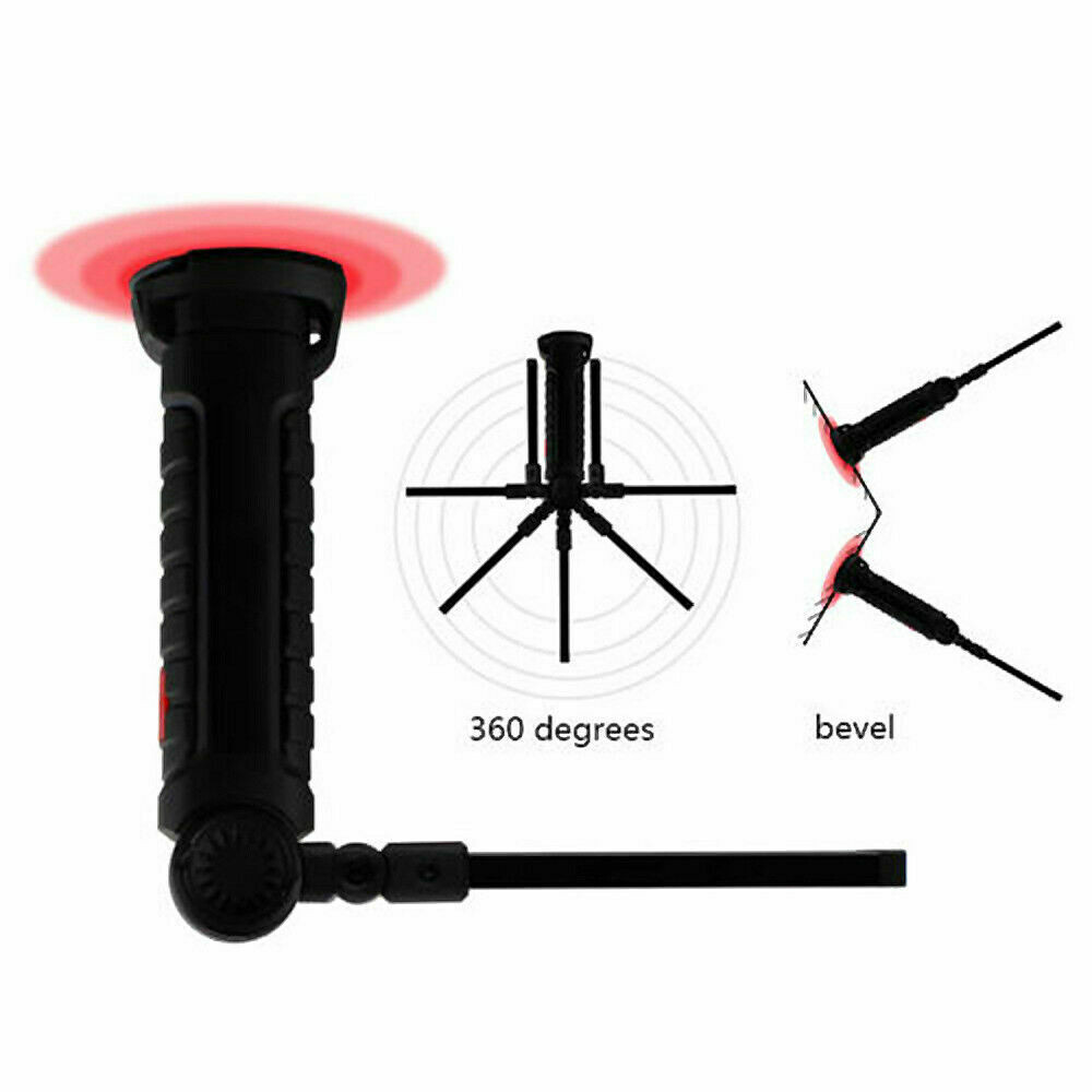 2PCS 5Mode LED COB Work Light Flashlight USB Rechargeable Foldable Magnetic Base