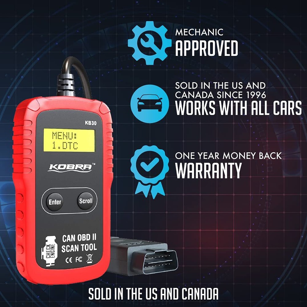Kobra Newest Version OBD2 Scanner Car Code Reader - Universal Auto OBD Car Di...