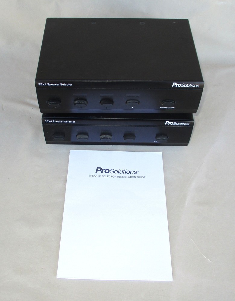 2 ProSolutions SBX4 4-Channel Speaker Selector 100W Max Per Channel