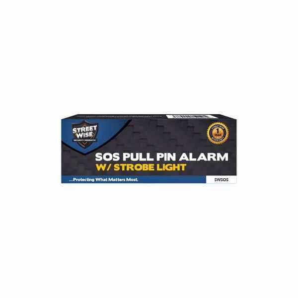 Personal PULL PIN ALARM With Strobe Light - SOS - Attaches to Keys; Loud, Bright