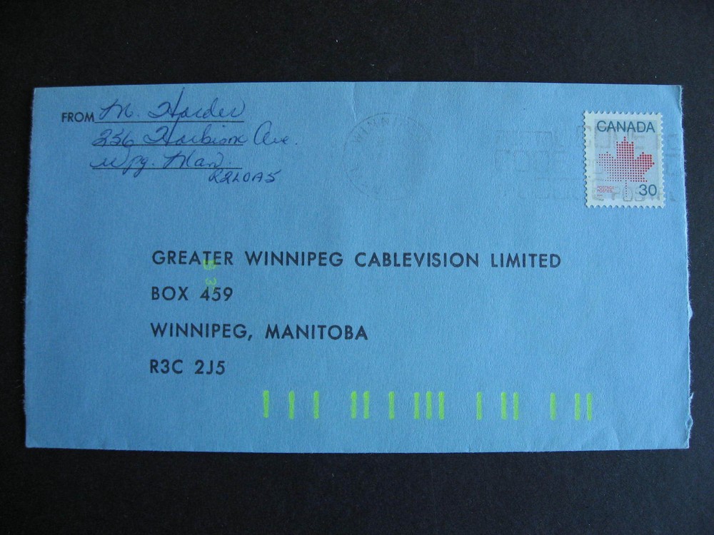 CANADA Sc 923 30c leaf double? tag error on cover!