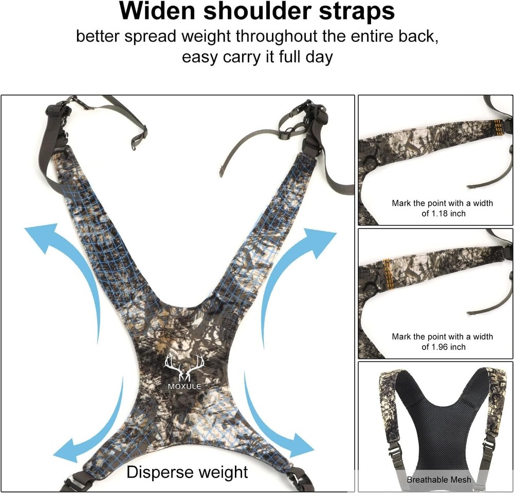 Binocular Harness Chest Pack: Waterproof Bino Case with Rangefinder Pocket for B