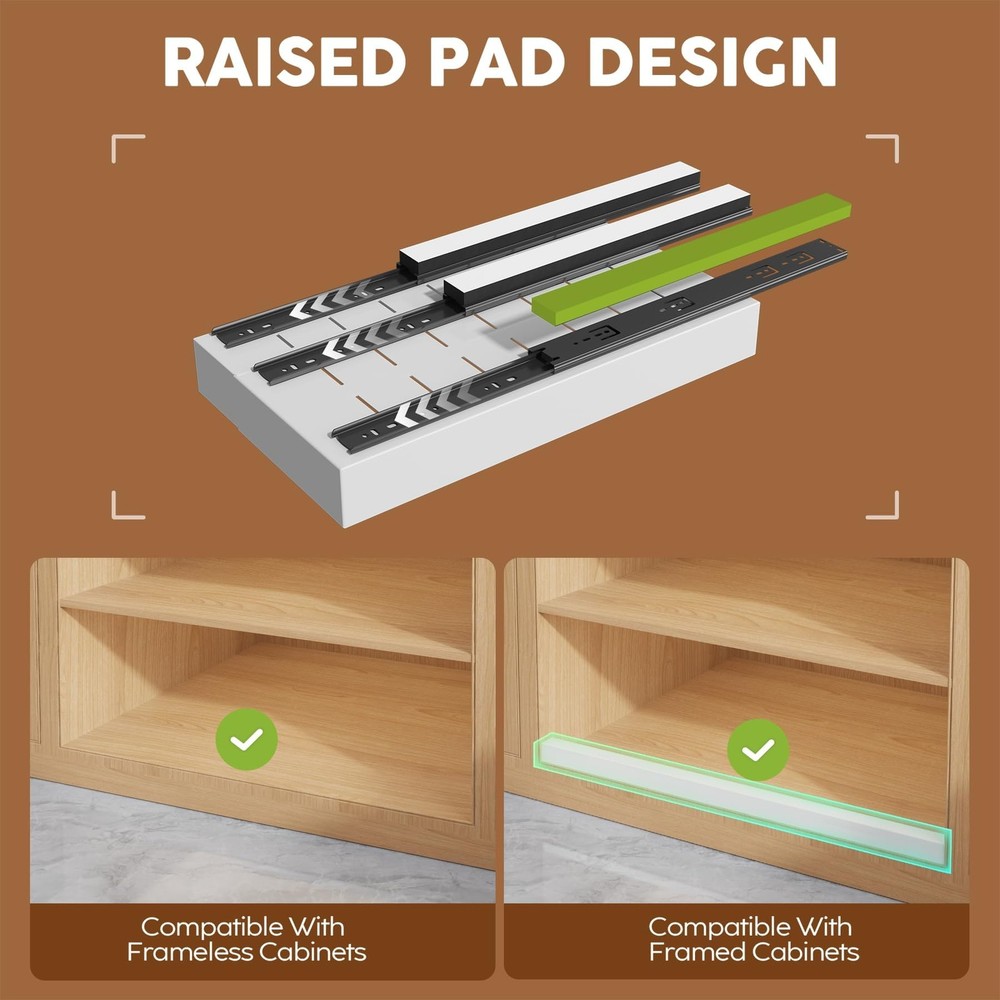 Organize Deep Cabinets Instantly - 4 Pack Pull Out Drawers