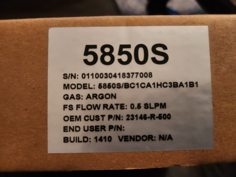 Brooks Argon Mass Flow Controller 0.5 SLPM Model BC1CA1HC3BA1B1