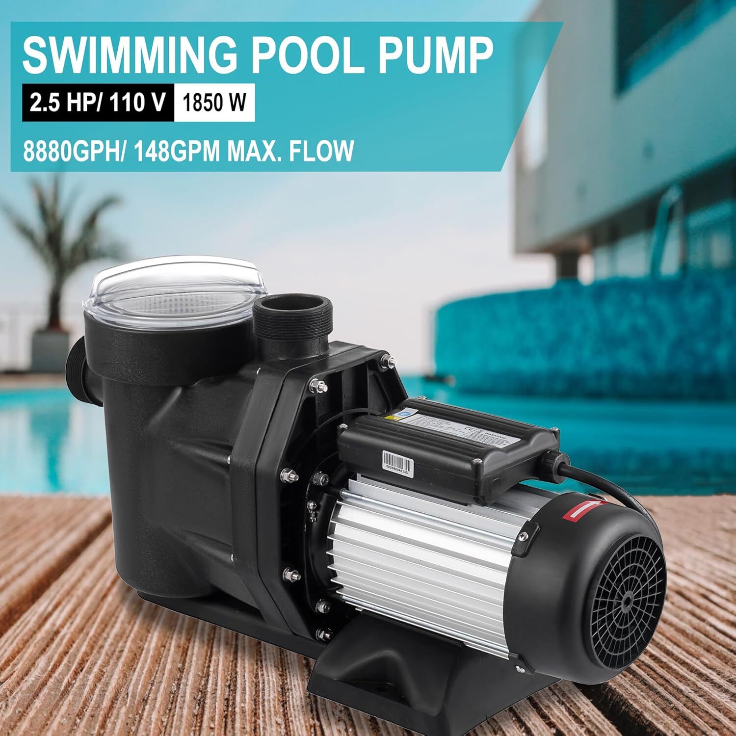 Hayward 2.5HP In/Above Ground Swimming Pool Sand Filter Pump Motor Strainer US