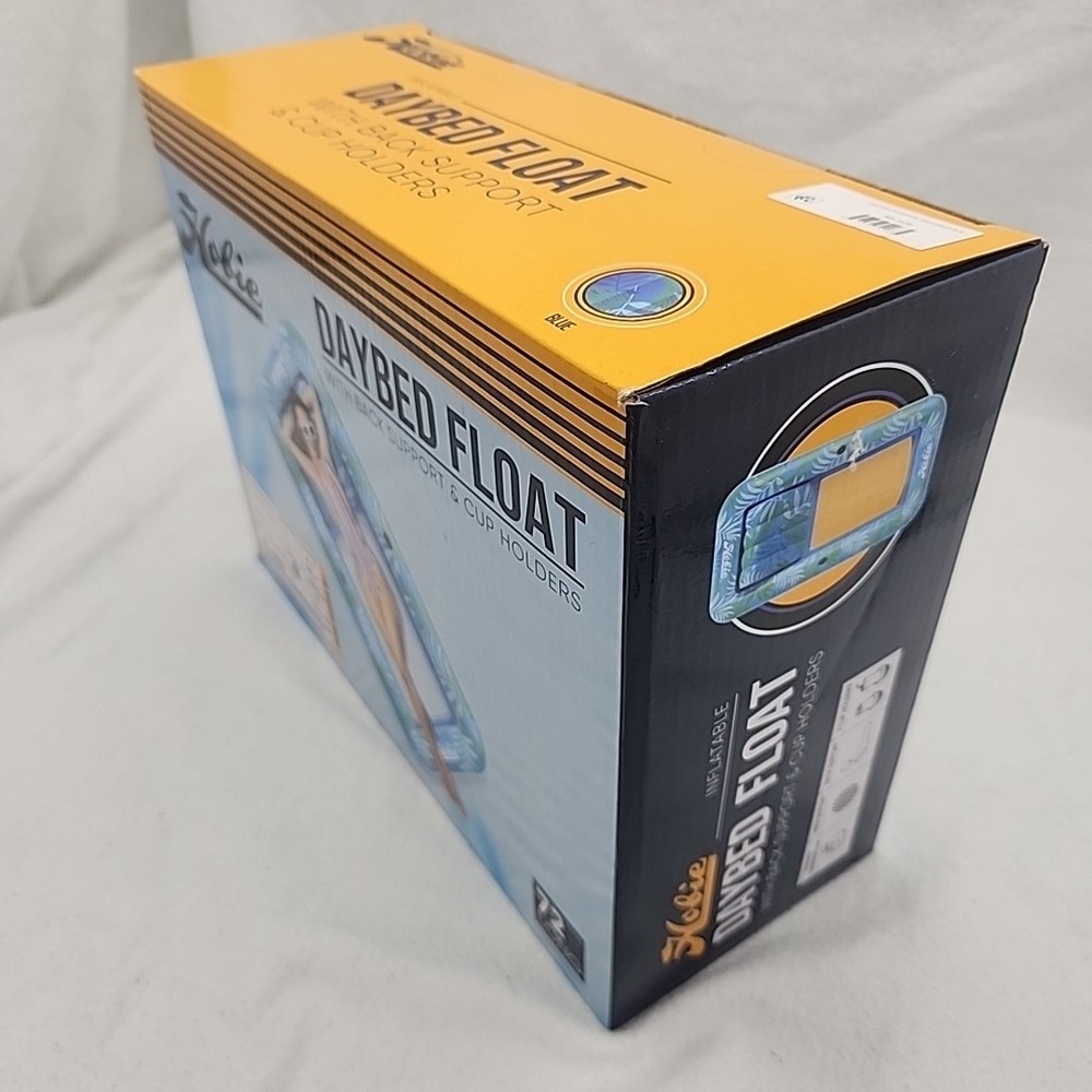 Inflatable Daybed Float With Back Support & Cup Holders Hobie Floatable 72" NEW