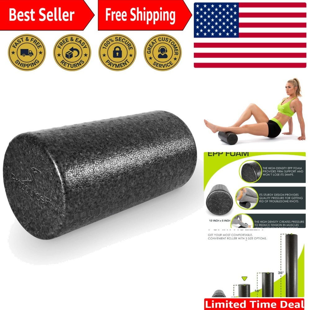 Firm 12" Foam Roller - Versatile Tool for Muscle Therapy & Flexibility Training