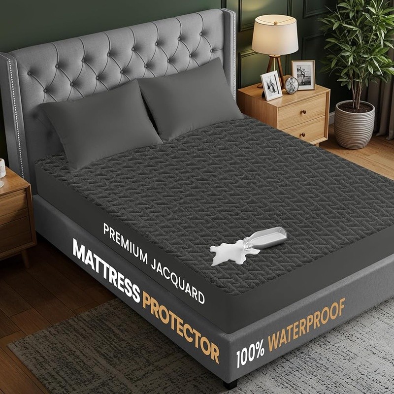 Waterproof Mattress Protector Soft Breathable Fitted Elastic Style Washable New