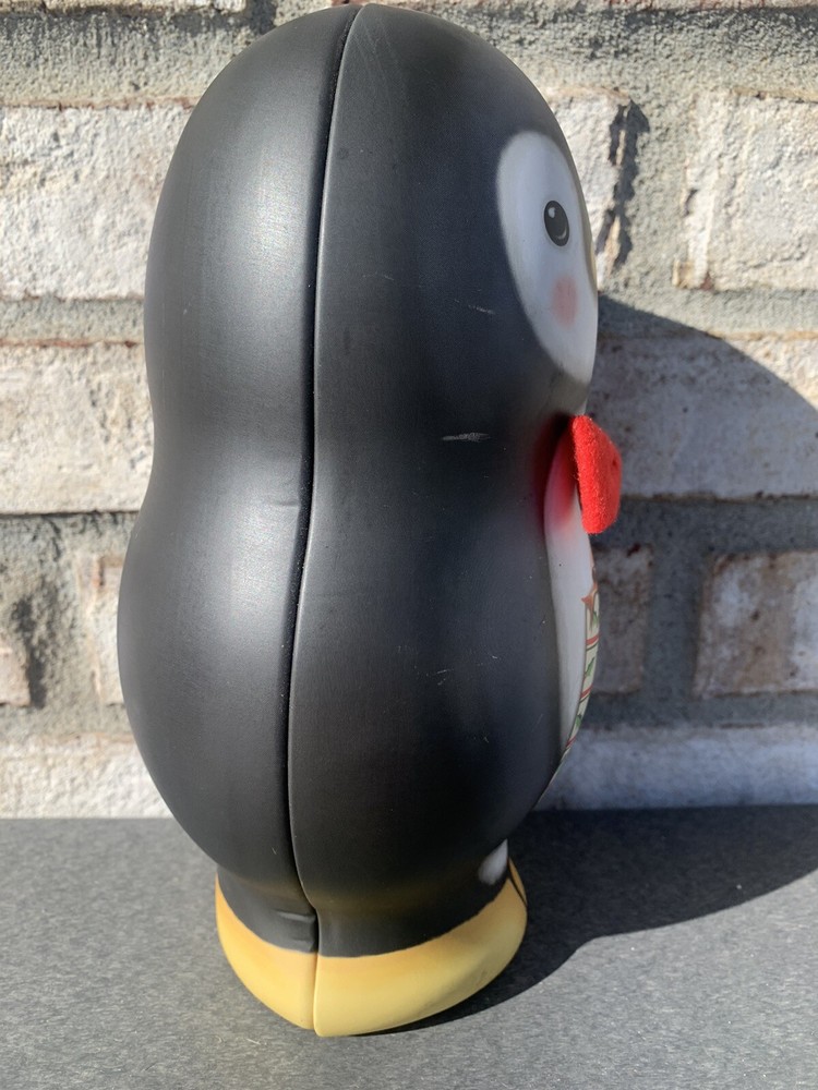 Penguin Christmas Tin 9" Tall