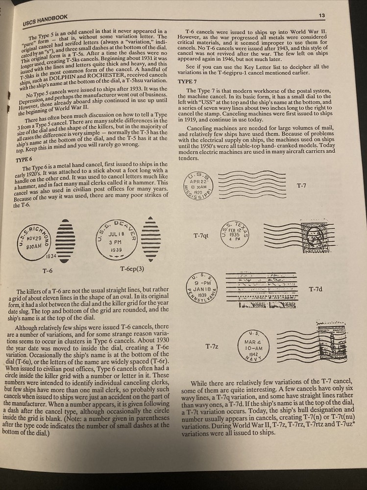 Universal Ship Cancellation Society Handbook, Revised May 1992