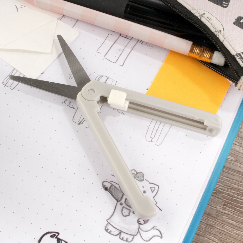 Push Open Safety Folding Scissors