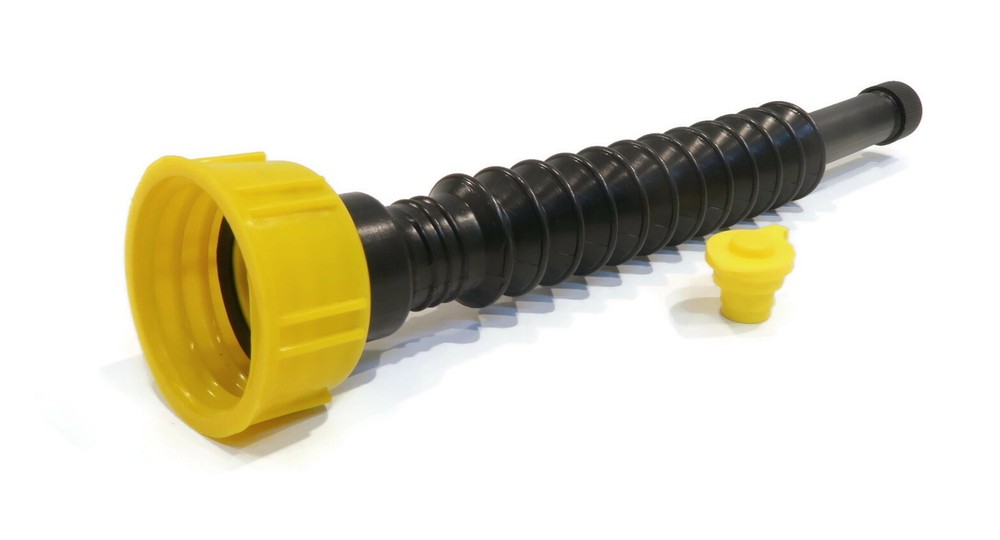 Universal Flexible Gas Can Spout Kit with Filter Screen & 1/2" Vent Plug Base