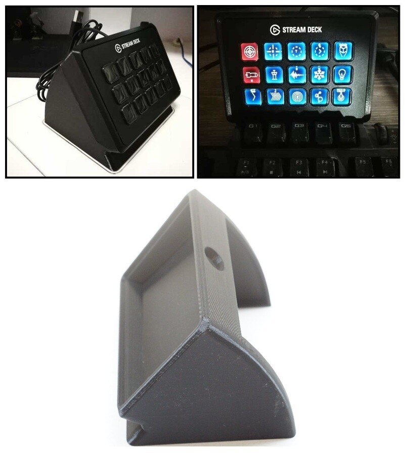 Angled Desk Stand Holder Mount Elgato Stream Deck Creation Controller MK1 & MK2