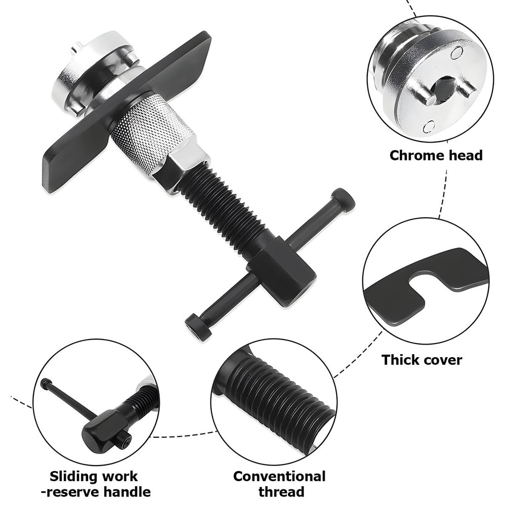 Bittwee Car Brake Piston Wind Back Tool, 3pcs/Set Caliper 3 PCS/Set
