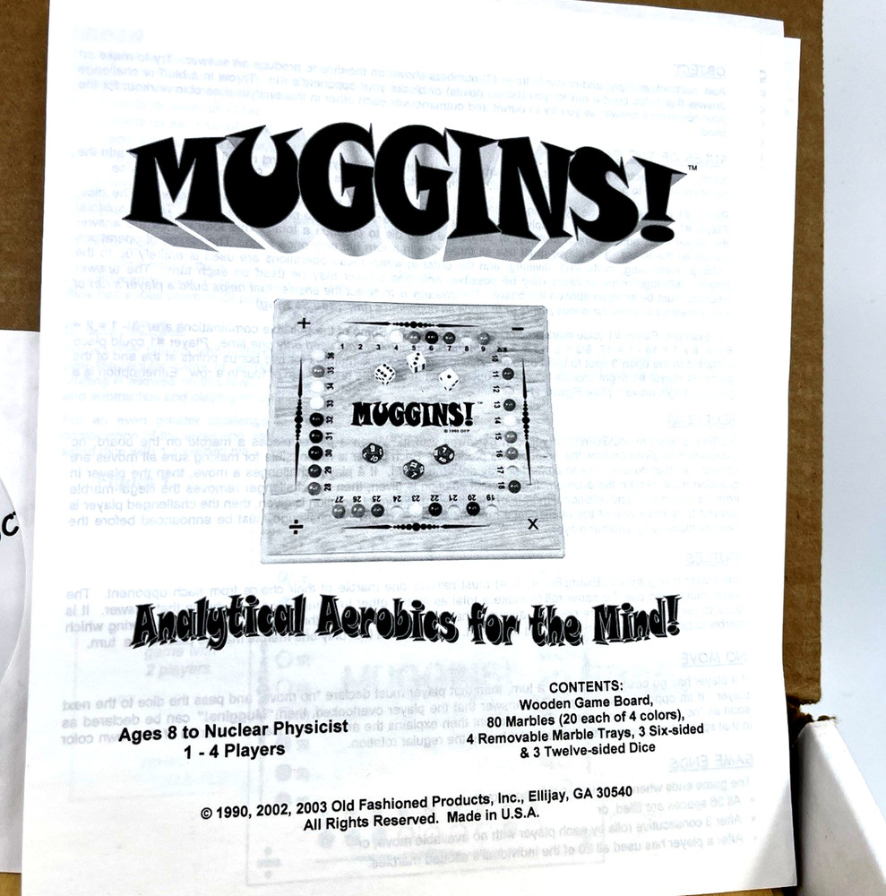 VTG Muggins Oops Algebra Analytical Math Learning Math Games Complete With CD